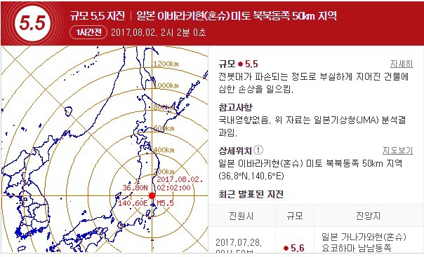일본 5.5 지진 | 인스티즈