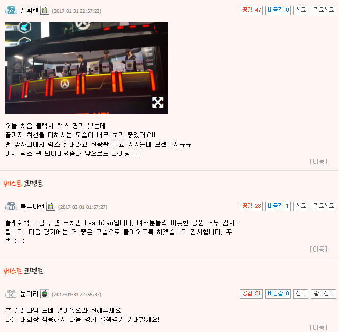 [오버워치] 모두를 울린 APEX 시즌2 참가팀의 장비ㅠㅠㅠㅠ | 인스티즈