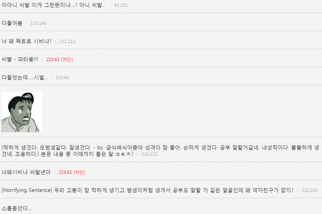 찐따같이 생겼다를 듣기 좋게 포장해서 돌려말하는 방법들 .txt | 인스티즈