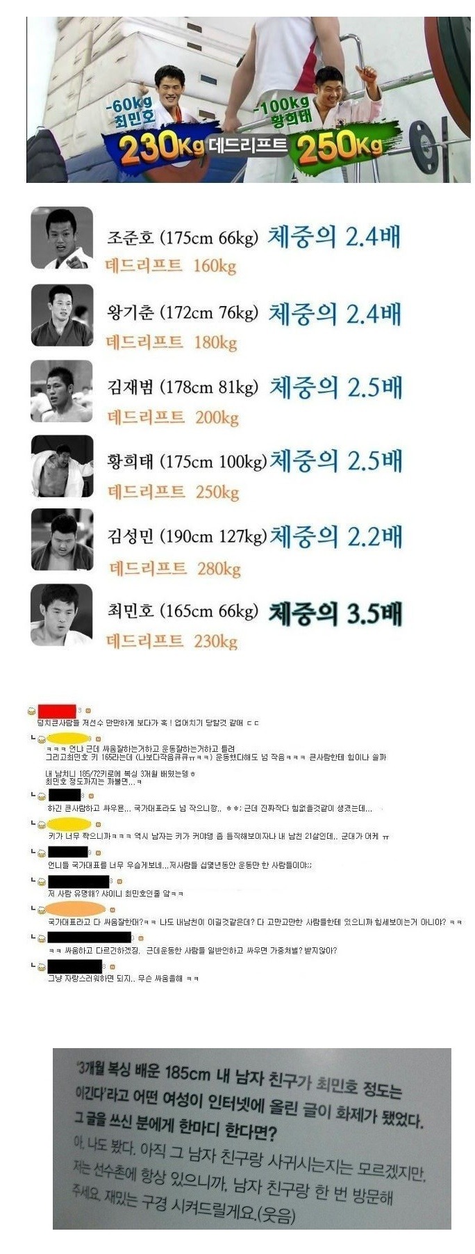 최민호 강호동 안고 데드리프트..gif | 인스티즈