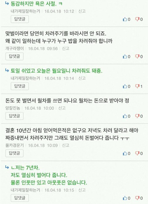 혹시 결혼하신 형님들 중에 아침밥 드시는분들 계신가요? | 인스티즈