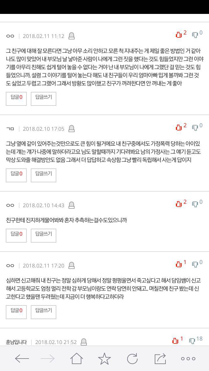 친구가 부모님한테 맞고 지내는 것 같아 어떡하지? | 인스티즈