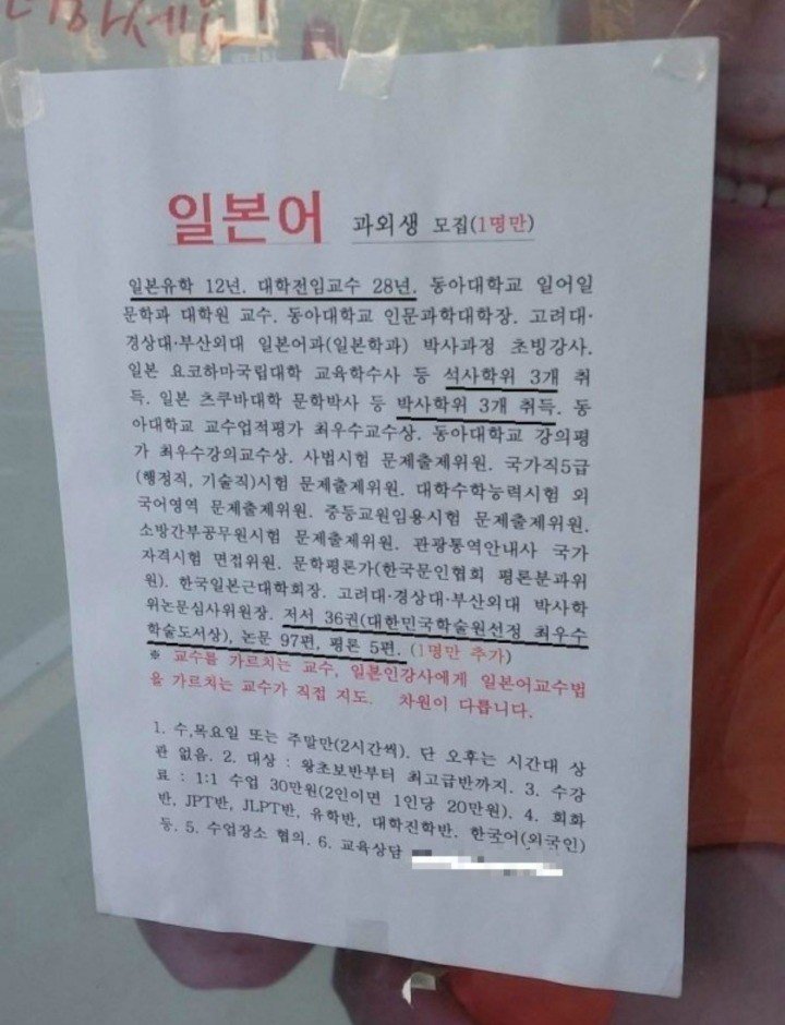 일본어 끝판왕의 과외 선생 구직 | 인스티즈