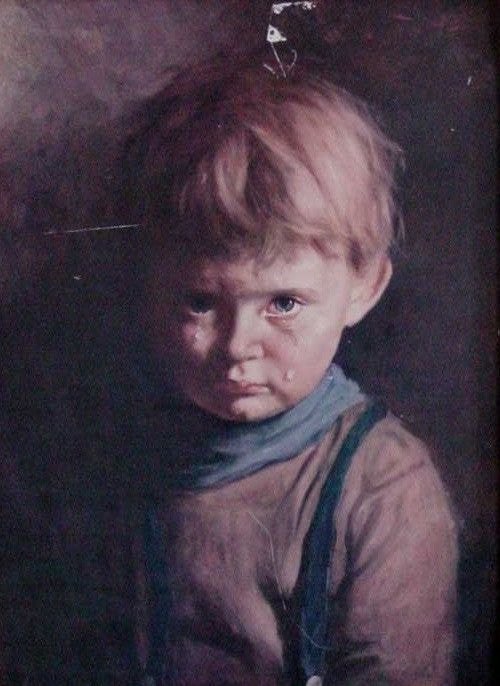 저주를 부르는 그림.."우는소년" | 인스티즈